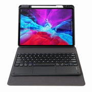 H-102C Touch Bluetooth Keyboard Leather Case with Rear Three-fold Holder For iPad 10.2 2020 & 2019 / Pro 10.5 inch(Dark Night Green)