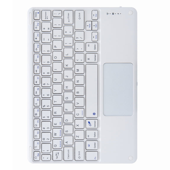 H-102C Touch Bluetooth Keyboard Leather Case with Rear Three-fold Holder For iPad 10.2 2020 & 2019 / Pro 10.5 inch(Pink Blue)