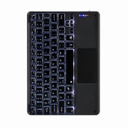 H-102CS Touch Backlight Bluetooth Keyboard Leather Case with Rear Three-fold Holder For iPad 10.2 2020 & 2019 / Pro 10.5 inch(Dark Night Green)
