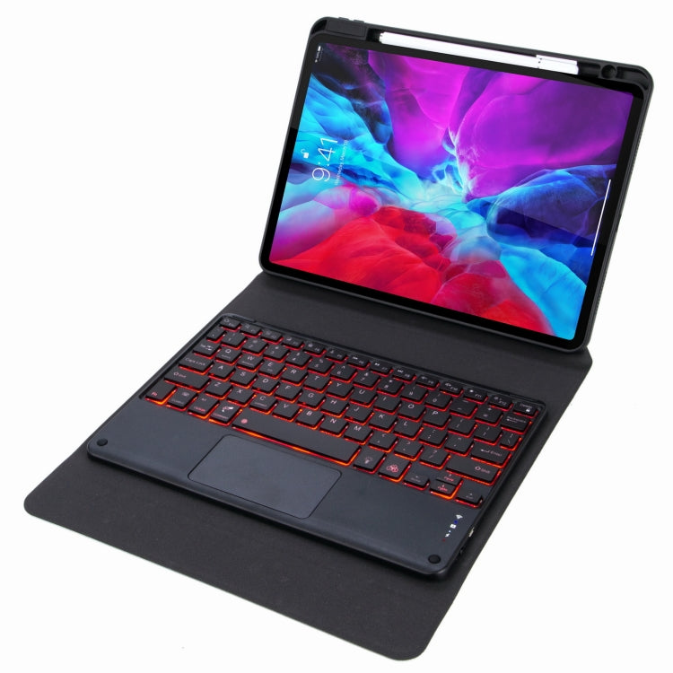 H-102CS Touch Backlight Bluetooth Keyboard Leather Case with Rear Three-fold Holder For iPad 10.2 2020 & 2019 / Pro 10.5 inch(Dark Night Green) - Universal by PMC TechLife | Online Shopping South Africa | PMC TechLife