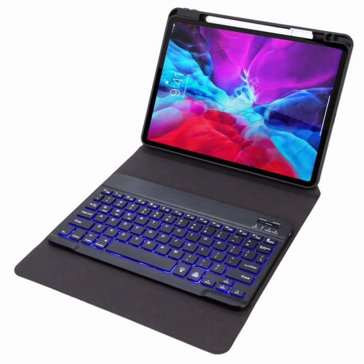 H-109S Monochrome Backlight Bluetooth Keyboard Leather Case with Rear Three-fold Holder For iPad Pro 11 inch 2021 & 2020 & 2018 / Air 2020 10.9(Dark Night Green) - Universal by PMC TechLife | Online Shopping South Africa | PMC TechLife