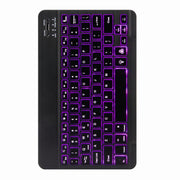 H-109S Monochrome Backlight Bluetooth Keyboard Leather Case with Rear Three-fold Holder For iPad Pro 11 inch 2021 & 2020 & 2018 / Air 2020 10.9(Black)