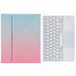 H-109C Touch Bluetooth Keyboard Leather Case with Rear Three-fold Holder For iPad Pro 11 inch 2021 & 2020 & 2018 / Air 2020 10.9(Pink Blue) - Universal by PMC TechLife | Online Shopping South Africa | PMC TechLife