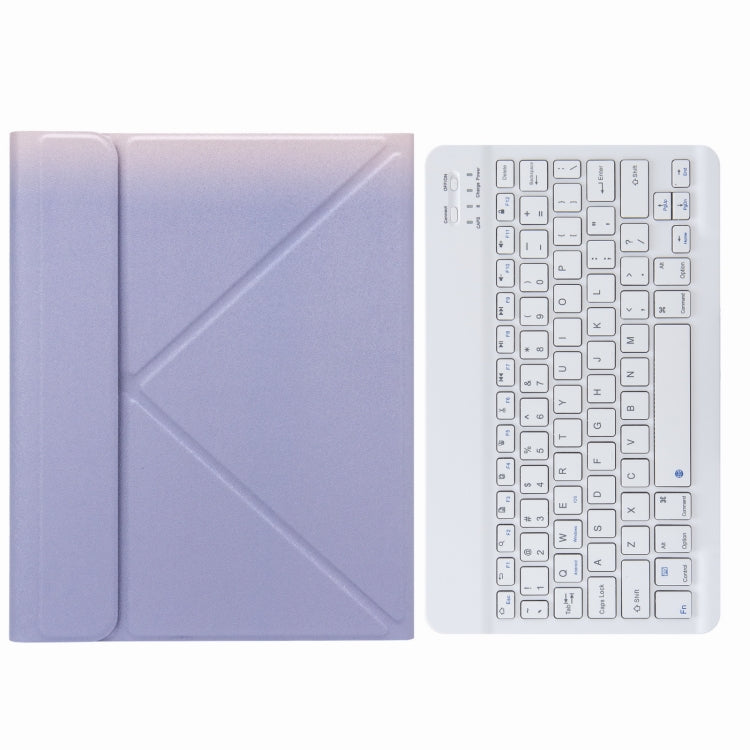 H-102 Bluetooth Keyboard Leather Case with Rear Three-fold Holder For iPad 10.2 2020 & 2019 / Pro 10.5 inch(Purple) - Universal by PMC TechLife | Online Shopping South Africa | PMC TechLife