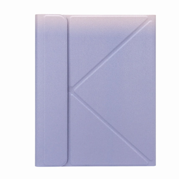 H-102 Bluetooth Keyboard Leather Case with Rear Three-fold Holder For iPad 10.2 2020 & 2019 / Pro 10.5 inch(Purple)