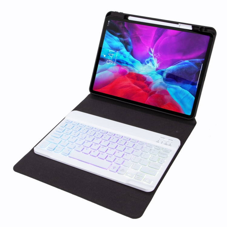 H-097S3 Tri-color Backlight Bluetooth Keyboard Leather Case with Rear Three-fold Holder For iPad 9.7 2018 & 2017(Rainbow) - Universal by PMC TechLife | Online Shopping South Africa | PMC TechLife