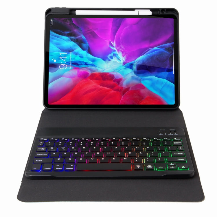H-097S3 Tri-color Backlight Bluetooth Keyboard Leather Case with Rear Three-fold Holder For iPad 9.7 2018 & 2017(Dark Night Green) - Universal by PMC TechLife | Online Shopping South Africa | PMC TechLife