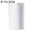 100 PCS/Set Matte Aluminum Foil Snack Stand-up Pouch, Size:8x12+3cm(White) - Preservation Supplies by PMC TechLife | Online Shopping South Africa | PMC TechLife | Buy Now Pay Later Mobicred