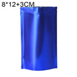 100 PCS/Set Matte Aluminum Foil Snack Stand-up Pouch, Size:8x12+3cm(Blue) - Preservation Supplies by PMC TechLife | Online Shopping South Africa | PMC TechLife | Buy Now Pay Later Mobicred