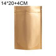 100 PCS/Set Matte Aluminum Foil Snack Stand-up Pouch, Size:14x20+4cm(Gold)