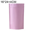 100 PCS/Set Matte Aluminum Foil Snack Stand-up Pouch, Size:16x24+4cm(Pink) - Preservation Supplies by PMC TechLife | Online Shopping South Africa | PMC TechLife | Buy Now Pay Later Mobicred