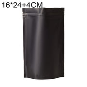 100 PCS/Set Matte Aluminum Foil Snack Stand-up Pouch, Size:16x24+4cm(Black)