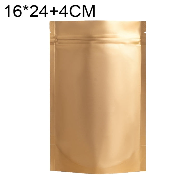 100 PCS/Set Matte Aluminum Foil Snack Stand-up Pouch, Size:16x24+4cm(Gold) - Preservation Supplies by PMC TechLife | Online Shopping South Africa | PMC TechLife | Buy Now Pay Later Mobicred