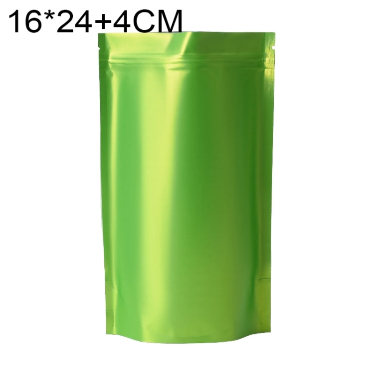 100 PCS/Set Matte Aluminum Foil Snack Stand-up Pouch, Size:16x24+4cm(Green) - Preservation Supplies by PMC TechLife | Online Shopping South Africa | PMC TechLife | Buy Now Pay Later Mobicred