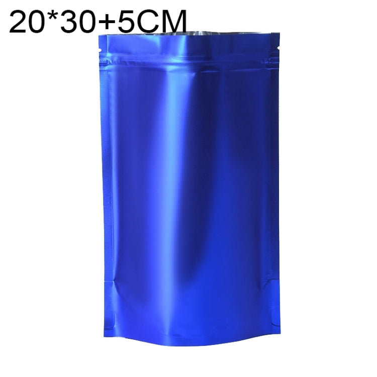 100 PCS/Set Matte Aluminum Foil Snack Stand-up Pouch, Size:20x30+5cm(Blue) - Preservation Supplies by PMC TechLife | Online Shopping South Africa | PMC TechLife | Buy Now Pay Later Mobicred