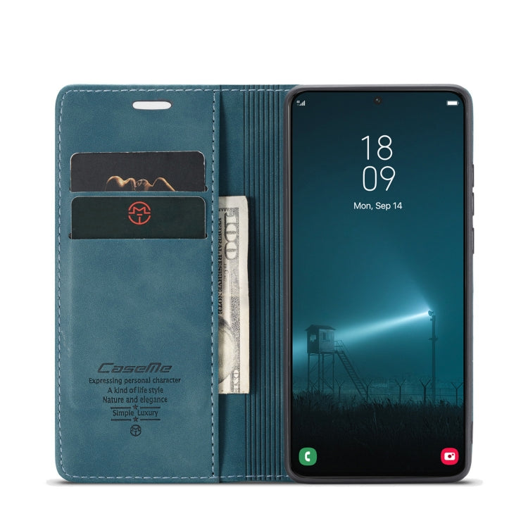 For Samsung Galaxy S22 CaseMe 013 Multifunctional Horizontal Flip Leather Phone Case(Blue) - free shipping - PMC Jewellery - Order now!