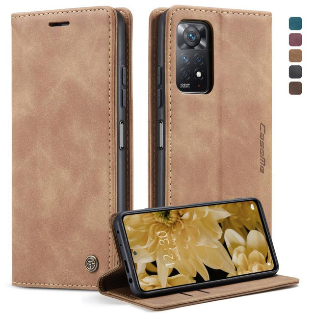 For Xiaomi Redmi Note 11 Pro Global/Redmi Note 11 Pro 5G Global CaseMe 013 Multifunctional Horizontal Flip Leather Phone Case(Brown)