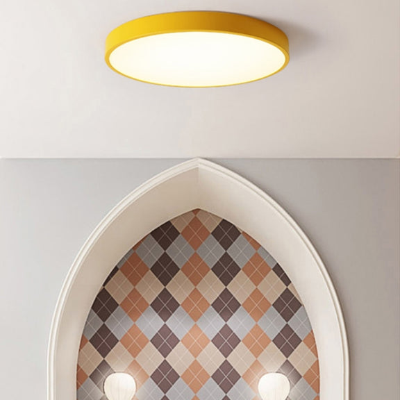 Macaron LED Round Ceiling Lamp, White Light, Size:60cm(Yellow)