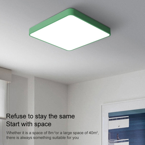 Macaron LED Square Ceiling Lamp, White Light, Size:60cm(Black)
