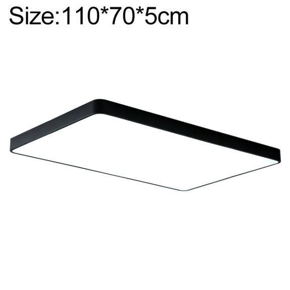 Macaron LED Rectangle Ceiling Lamp, White Light, Size:110x70cm(Black)