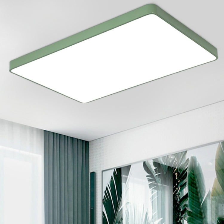 Macaron LED Rectangle Ceiling Lamp, White Light, Size:110x70cm(Black)