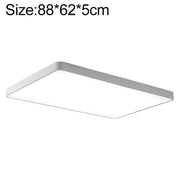 Macaron LED Rectangle Ceiling Lamp, 3-Colors Light, Size:88x62cm(White)