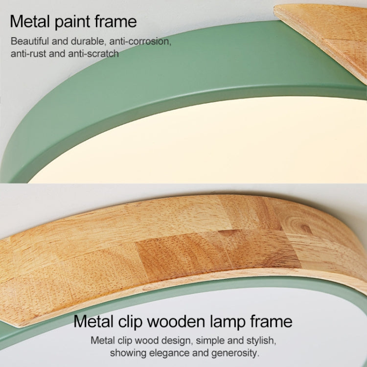 Wood Macaron LED Round Ceiling Lamp, White Light, Size:23cm(Blue) - Celling Lights & Chandeliers by PMc TechLife | Online Shopping South Africa | PMc TechLife | Buy Now Pay Later Mobicred