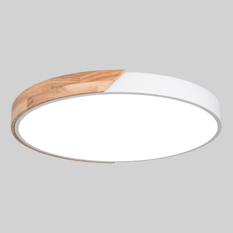 Wood Macaron LED Round Ceiling Lamp, White Light, Size:30cm(White) - Celling Lights & Chandeliers by PMc TechLife | Online Shopping South Africa | PMc TechLife | Buy Now Pay Later Mobicred