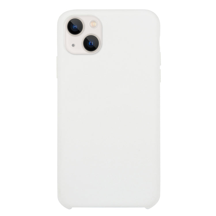 For iPhone 13 Solid Silicone Phone Case(White) - iPhone 13 Cases by PMC TechLife | Online Shopping South Africa | PMC TechLife | Buy Now Pay Later Mobicred