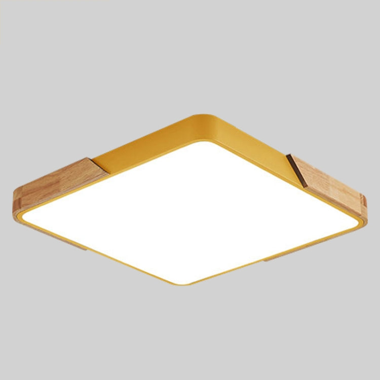 Wood Macaron LED Square Ceiling Lamp, White Light, Size:30cm(Yellow) - free shipping - PMc TechLife - Order now!