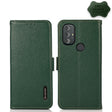 For Motorola Moto G Power 2022 KHAZNEH Side-Magnetic Litchi Genuine Leather RFID Case(Green) - Motorola Cases by PMC TechLife | Online Shopping South Africa | PMC TechLife | Buy Now Pay Later Mobicred
