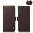 For Sony Xperia 1 III KHAZNEH Side-Magnetic Litchi Genuine Leather RFID Case(Brown) - Sony Cases by PMC TechLife | Online Shopping South Africa | PMC TechLife | Buy Now Pay Later Mobicred