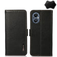 For OnePlus N20 5G KHAZNEH Side-Magnetic Litchi Genuine Leather RFID Phone Case(Black) - OnePlus Cases by PMC TechLife | Online Shopping South Africa | PMC TechLife | Buy Now Pay Later Mobicred