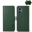 For OnePlus N20 5G KHAZNEH Side-Magnetic Litchi Genuine Leather RFID Phone Case(Green) - OnePlus Cases by PMC TechLife | Online Shopping South Africa | PMC TechLife | Buy Now Pay Later Mobicred