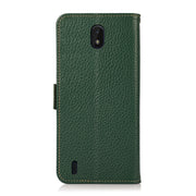 For Nokia C01 Core / C01 Plus KHAZNEH Side-Magnetic Litchi Genuine Leather RFID Phone Case(Green)