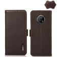 For Nokia G300 KHAZNEH Side-Magnetic Litchi Genuine Leather RFID Phone Case(Brown) - free shipping - PMC TechLife - Order now!