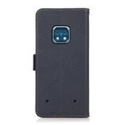 For Nokia XR20 KHAZNEH Side-Magnetic Litchi Genuine Leather RFID Phone Case(Blue)