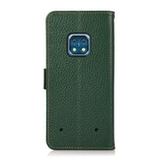 For Nokia XR20 KHAZNEH Side-Magnetic Litchi Genuine Leather RFID Phone Case(Green)