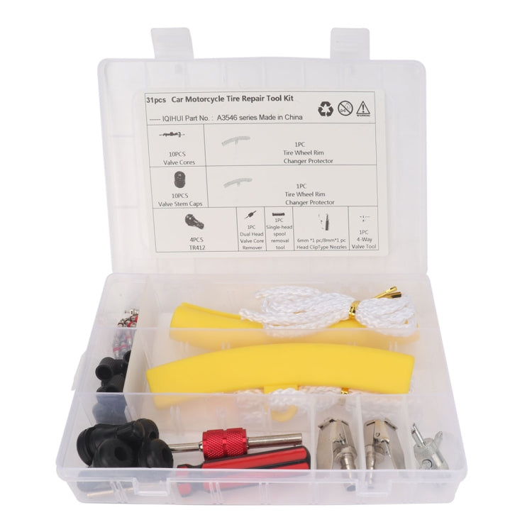 A3546 31 in 1 Car Tire Repair Tool Kit with Yellow Protective Cover - Tire Repair & Installation Tools by PMC TechLife | Online Shopping South Africa | PMC TechLife | Buy Now Pay Later Mobicred