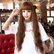 Air Bangs Fluffy Corn Blanching Water Ripple Long Curly Hair Wig Rose Net Headgear for Women(Light Brown) - free shipping - PMC TechLife - Order now!