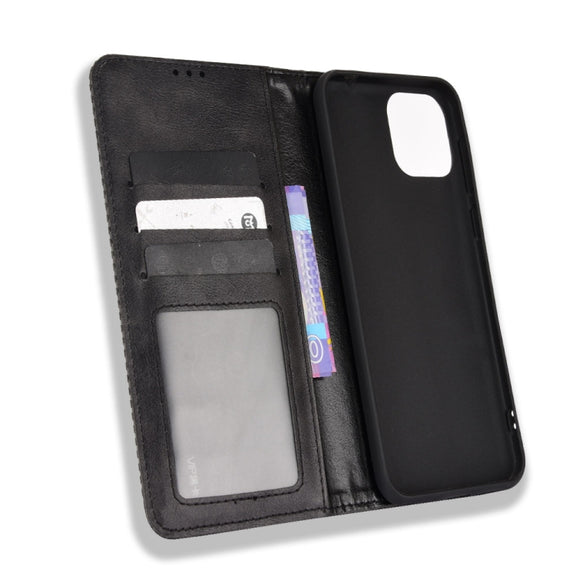 For Ulefone Note 6 / Note 6P Magnetic Buckle Retro Texture Leather Case(Black)