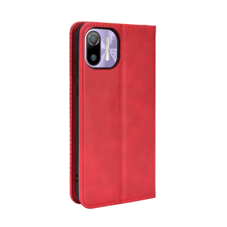 For Ulefone Note 6 / Note 6P Magnetic Buckle Retro Texture Leather Case(Red) - Ulefone Cases by PMC Jewellery | Online Shopping South Africa | PMC Jewellery | Buy Now Pay Later Mobicred