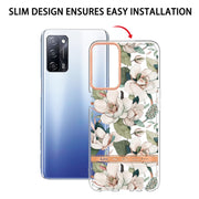 For OPPO A55 5G / A53S 5G / A54 4G / A16 / A54S 4G Flowers and Plants Series IMD TPU Phone Case(Green Gardenia)