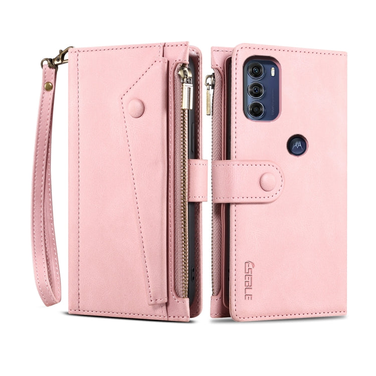 For Motorola Edge S30 Retro Frosted Leather Phone Case(Rose Gold) - Motorola Cases by PMC TechLife | Online Shopping South Africa | PMC TechLife | Buy Now Pay Later Mobicred