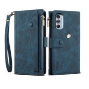 For Motorola Edge X30 Retro Frosted Leather Phone Case(Deep Green)