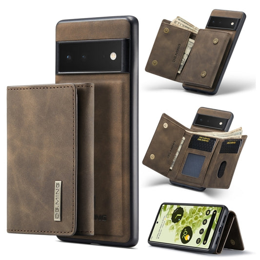 For Google Pixel 6 Pro DG.MING M1 Series 3-Fold Multi Card Wallet Back Cover Leather Phone Case(Coffee) - free shipping - PMC Jewellery - Order now!