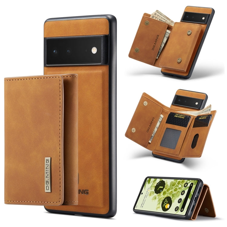 For Google Pixel 6 Pro DG.MING M1 Series 3-Fold Multi Card Wallet Back Cover Leather Phone Case(Brown) - free shipping - PMC TechLife - Order now!