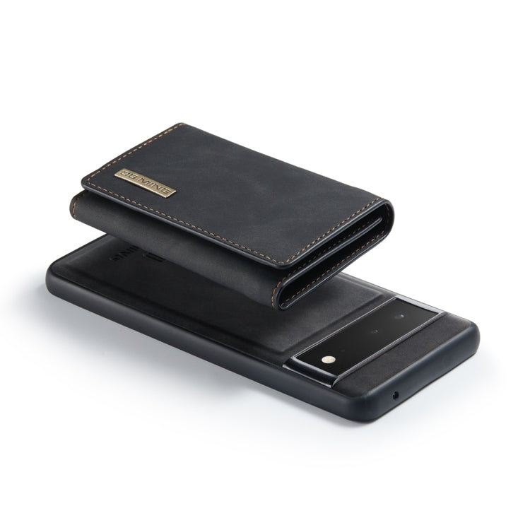 For Google Pixel 6 Pro DG.MING M1 Series 3-Fold Multi Card Wallet Back Cover Leather Phone Case(Black)