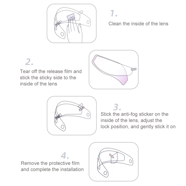 Visor Anti-fog PC Shield Helmet Lens Film(26.5 x 8.5cm) - Others by PMC Jewellery | Online Shopping South Africa | PMC Jewellery | Buy Now Pay Later Mobicred
