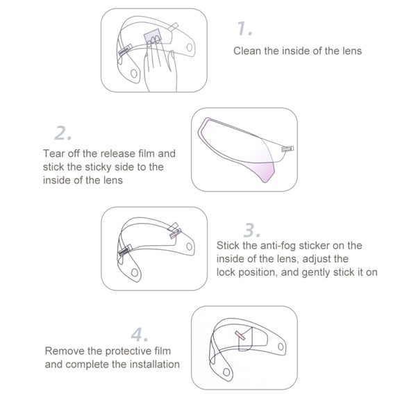 Visor Anti-fog PC Shield Helmet Lens Film(26.5 x 8.5cm)
